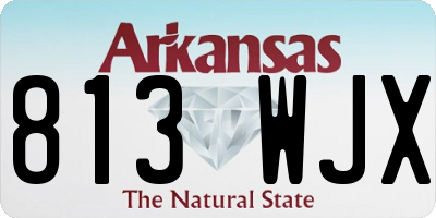 AR license plate 813WJX