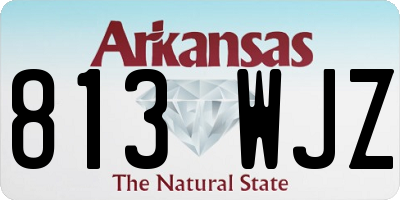 AR license plate 813WJZ