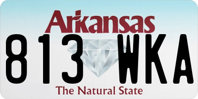AR license plate 813WKA