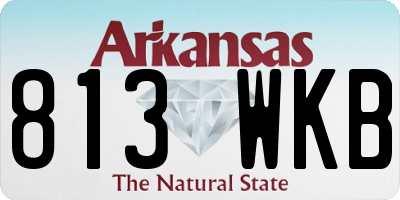 AR license plate 813WKB