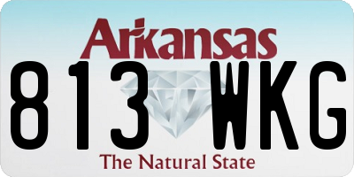 AR license plate 813WKG