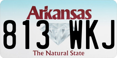 AR license plate 813WKJ