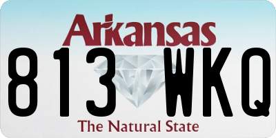AR license plate 813WKQ