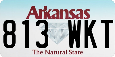 AR license plate 813WKT