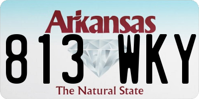 AR license plate 813WKY