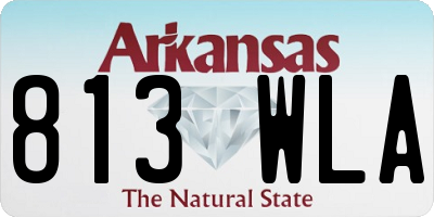 AR license plate 813WLA