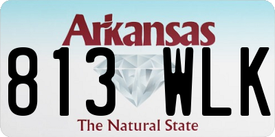 AR license plate 813WLK