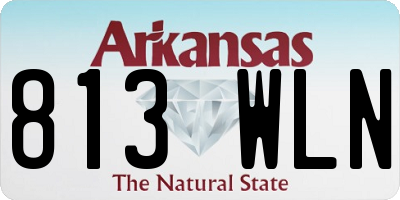 AR license plate 813WLN