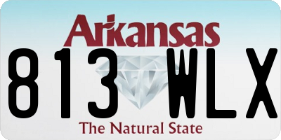 AR license plate 813WLX
