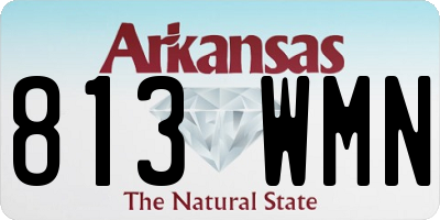 AR license plate 813WMN