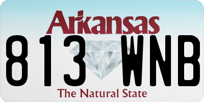 AR license plate 813WNB