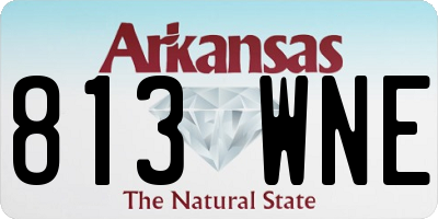 AR license plate 813WNE