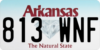 AR license plate 813WNF