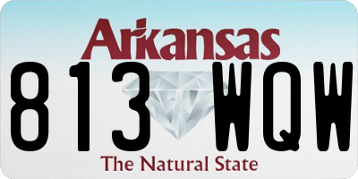 AR license plate 813WQW