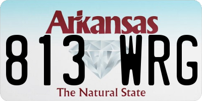 AR license plate 813WRG