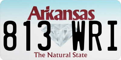 AR license plate 813WRI