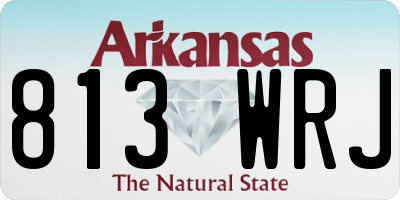 AR license plate 813WRJ
