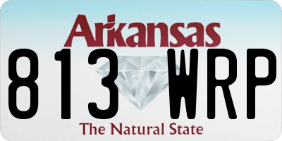 AR license plate 813WRP