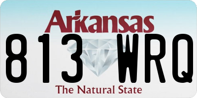 AR license plate 813WRQ