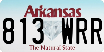 AR license plate 813WRR