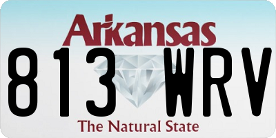 AR license plate 813WRV
