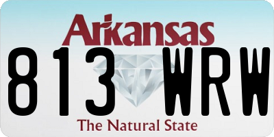 AR license plate 813WRW