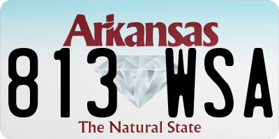 AR license plate 813WSA