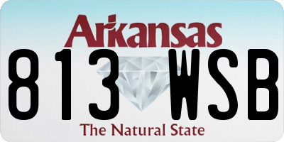 AR license plate 813WSB