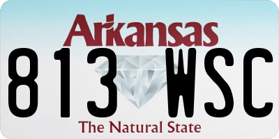 AR license plate 813WSC