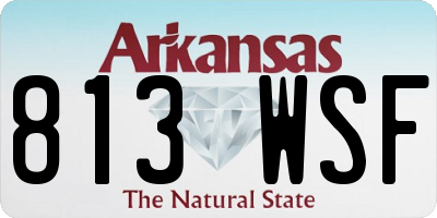 AR license plate 813WSF