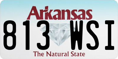 AR license plate 813WSI