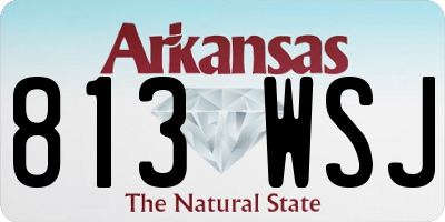 AR license plate 813WSJ