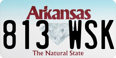 AR license plate 813WSK