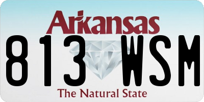 AR license plate 813WSM
