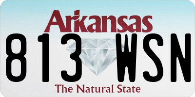 AR license plate 813WSN