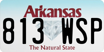 AR license plate 813WSP