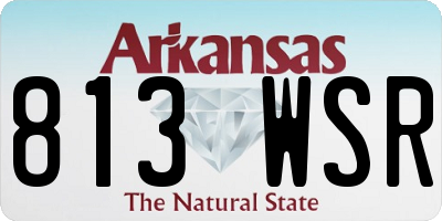 AR license plate 813WSR