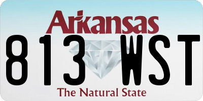 AR license plate 813WST