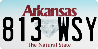 AR license plate 813WSY