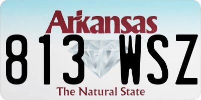 AR license plate 813WSZ
