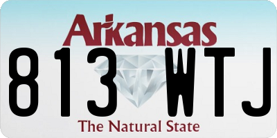 AR license plate 813WTJ