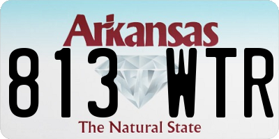 AR license plate 813WTR