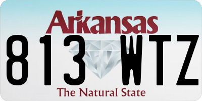 AR license plate 813WTZ