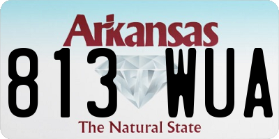 AR license plate 813WUA
