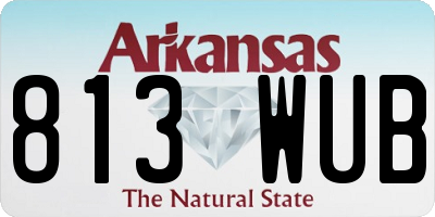 AR license plate 813WUB