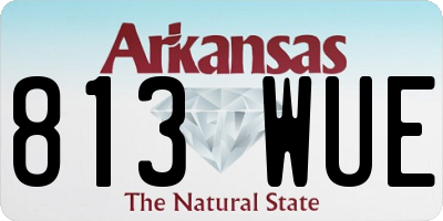 AR license plate 813WUE