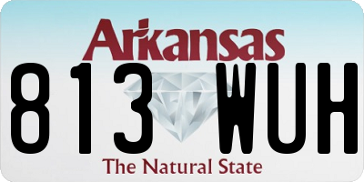 AR license plate 813WUH