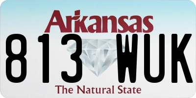 AR license plate 813WUK