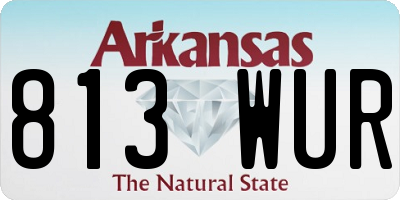AR license plate 813WUR