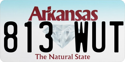 AR license plate 813WUT